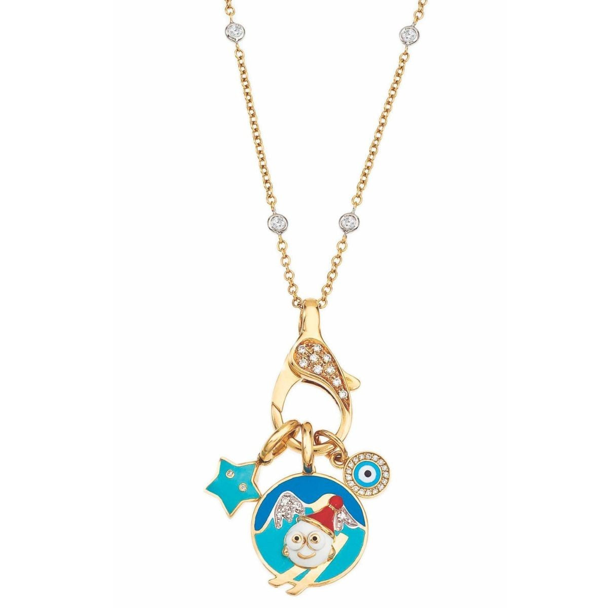 18K 16" Diamond Bezel Necklace