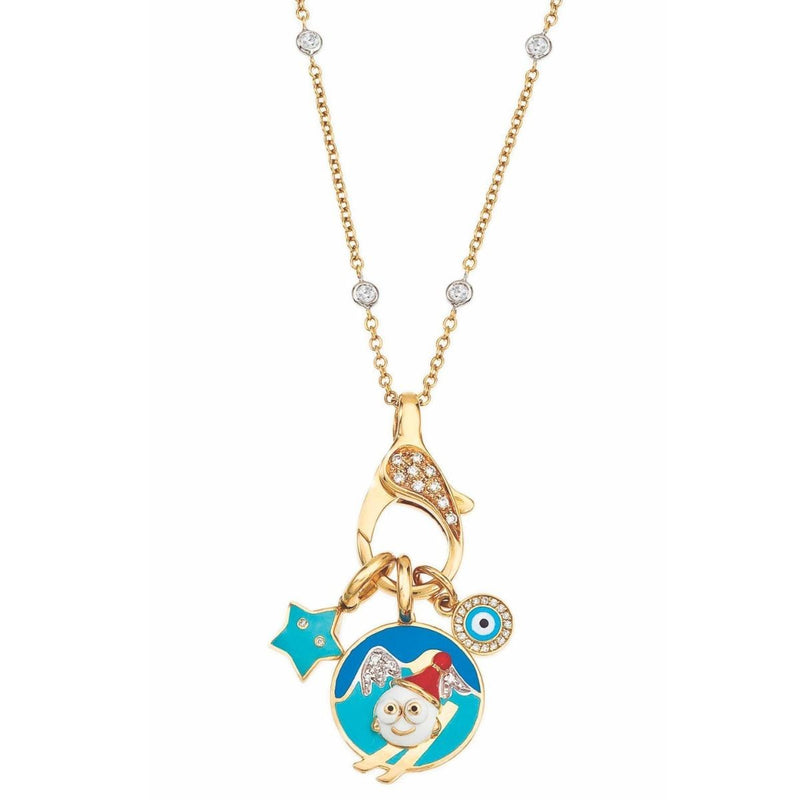 18K 16" Diamond Bezel Necklace