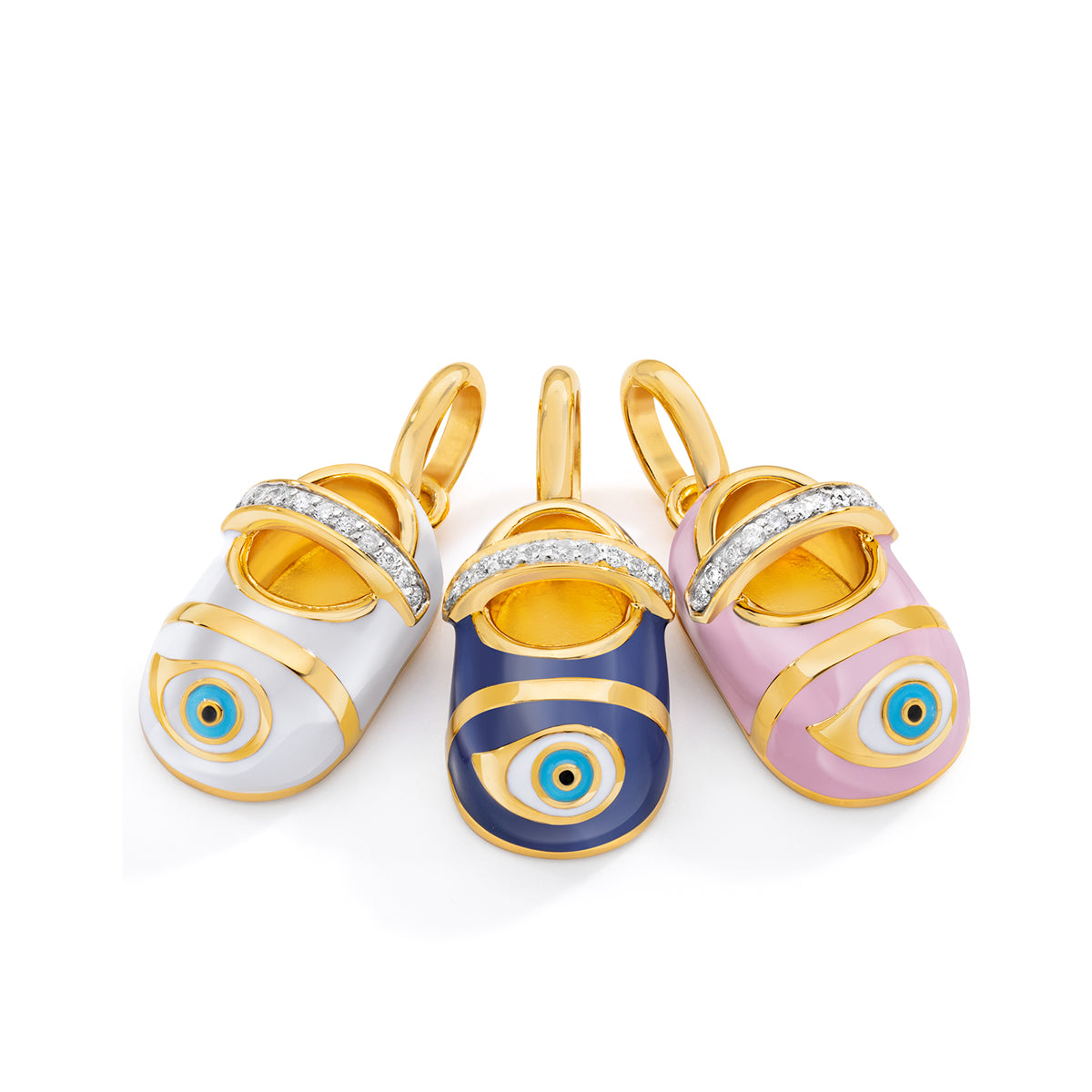 Vermeil Pink Mini Evil Eye Shoe – AB CORP