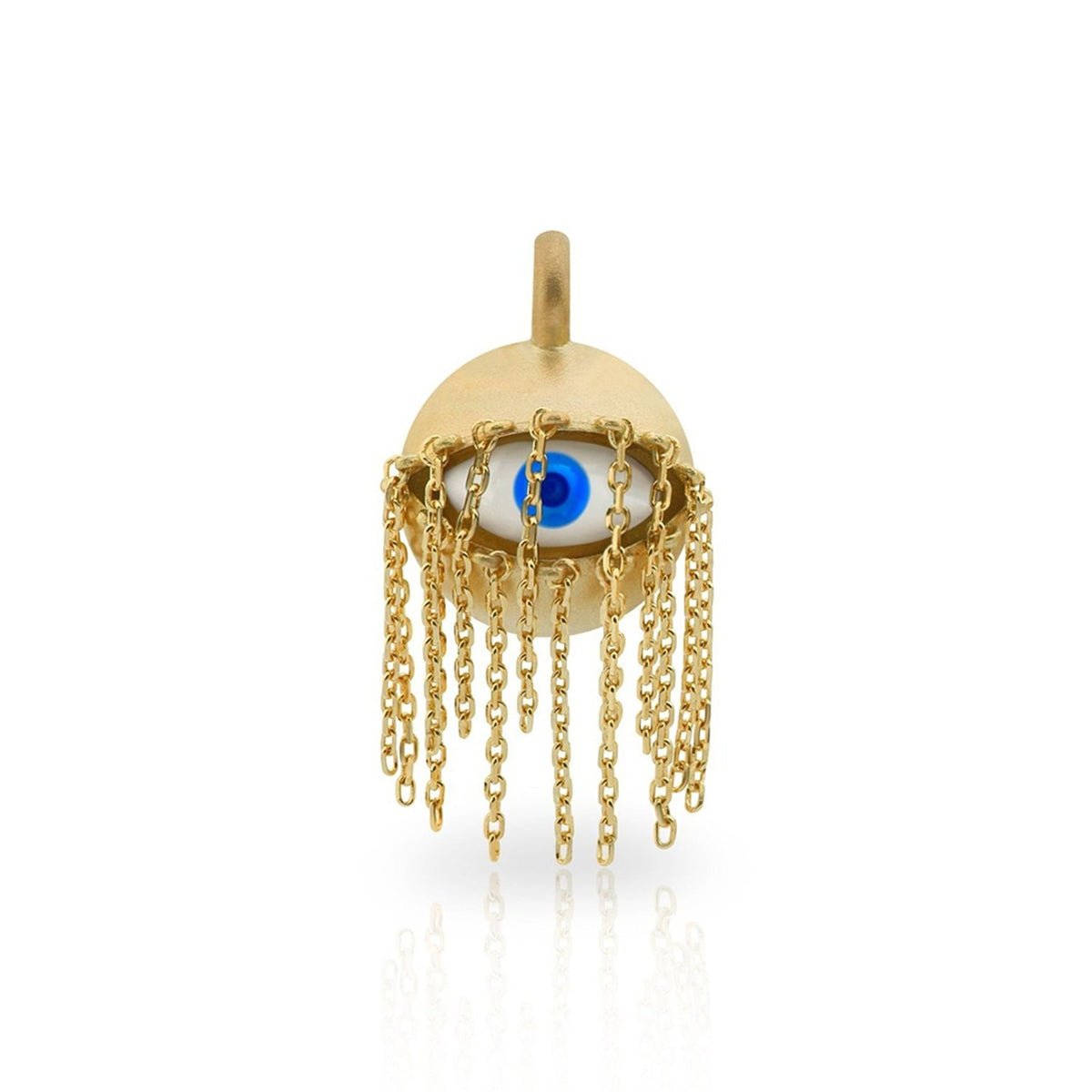 Aaron Basha Ceramic Bead Evil Eye Necklace