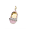 18K Yellow Gold & Pink Diamond Bow Shoe Charm - Pre Order
