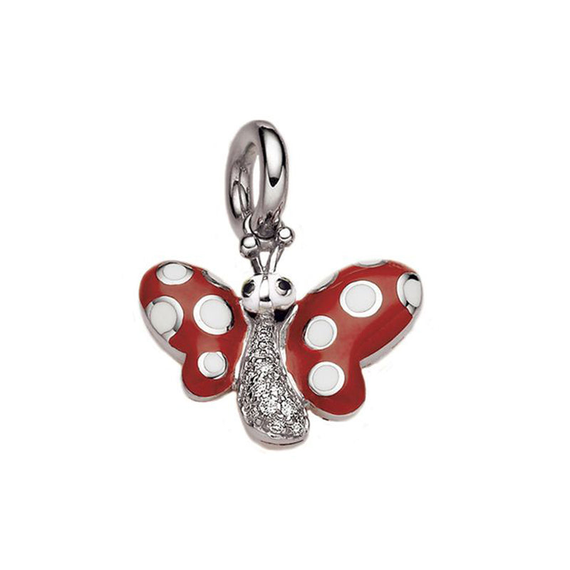 Butterfly with White Polka Dots