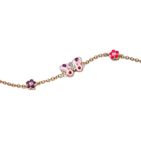 Butterfly Bracelet with Flowers