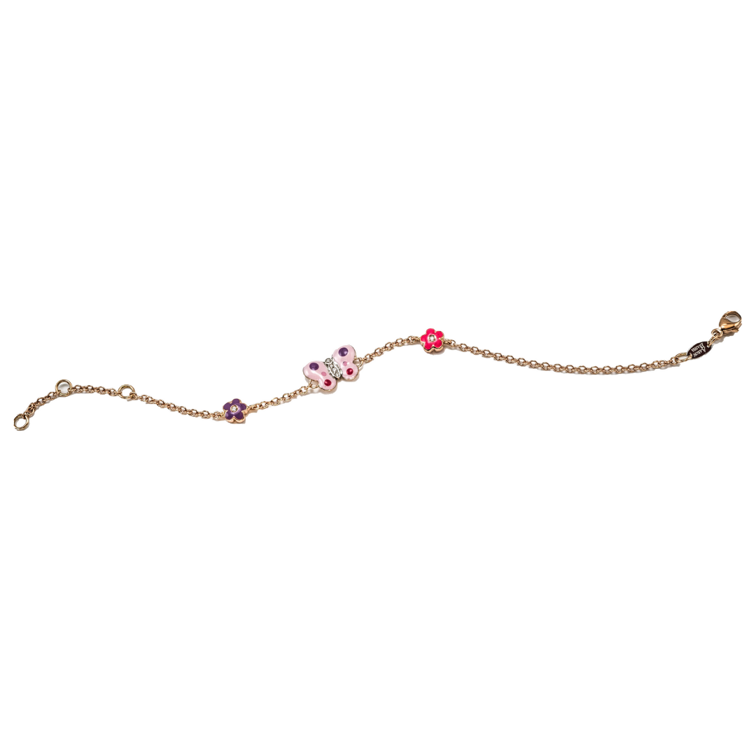 Butterfly Bracelet with Flowers