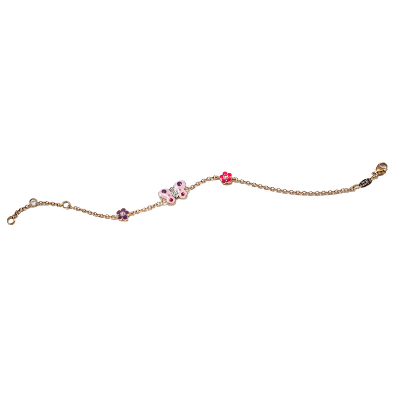 Butterfly Bracelet with Flowers