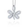 Butterfly Diamond White Gold Pendant