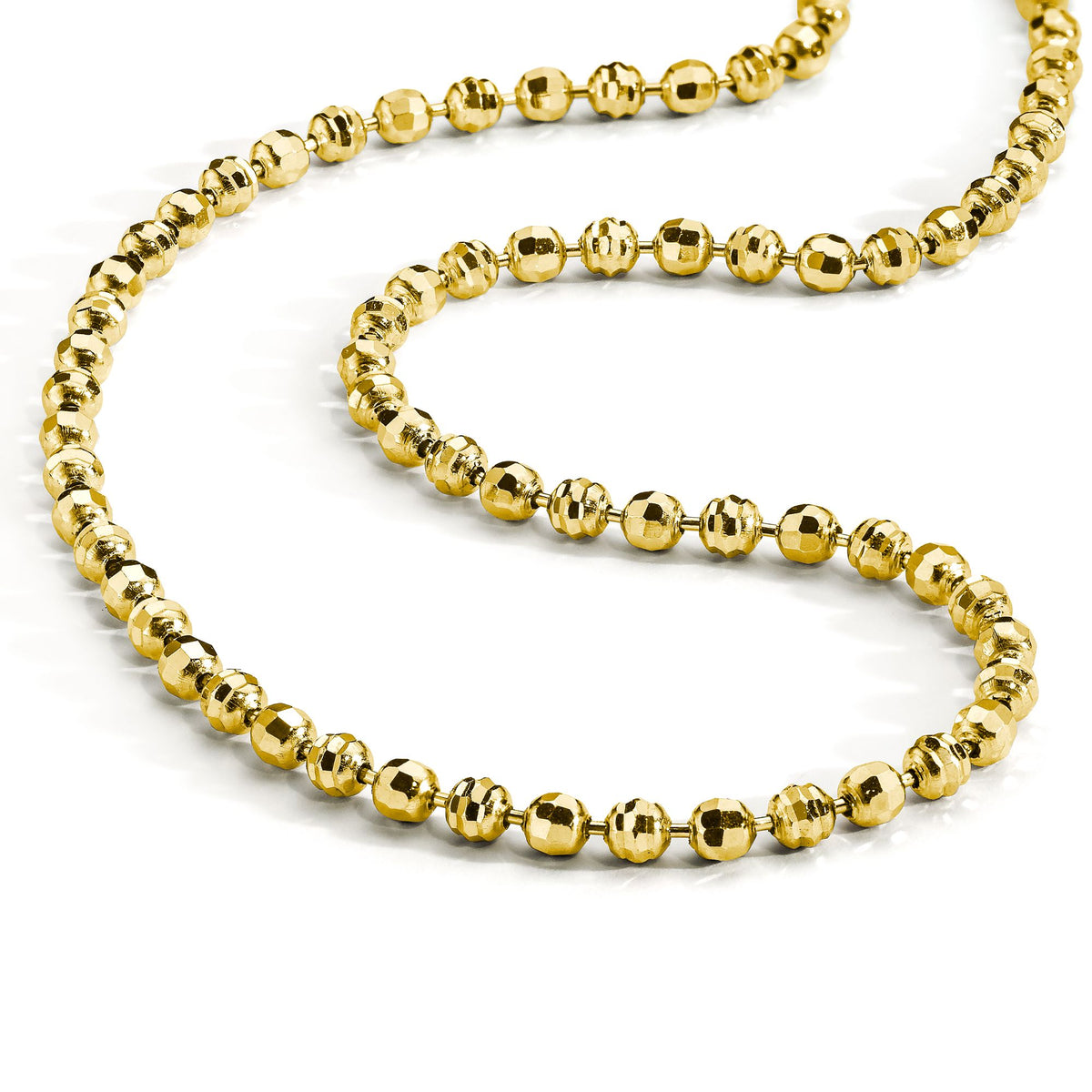 18K Yellow Gold Diamond Cut-Like Chain