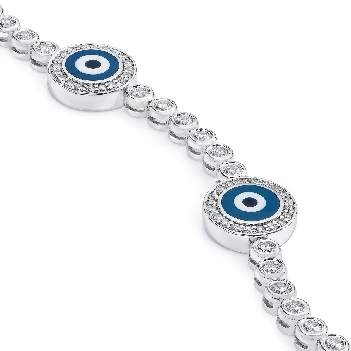 Pearl Evil Eye Bracelet Set