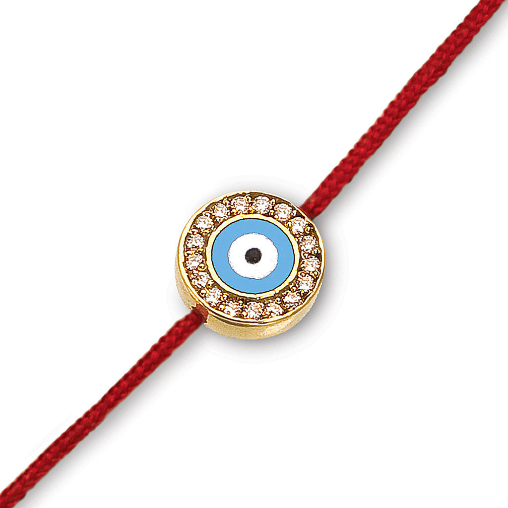 Evil eye red cord bracelet