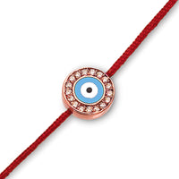 18K Evil Eye with Diamonds on Red Cord