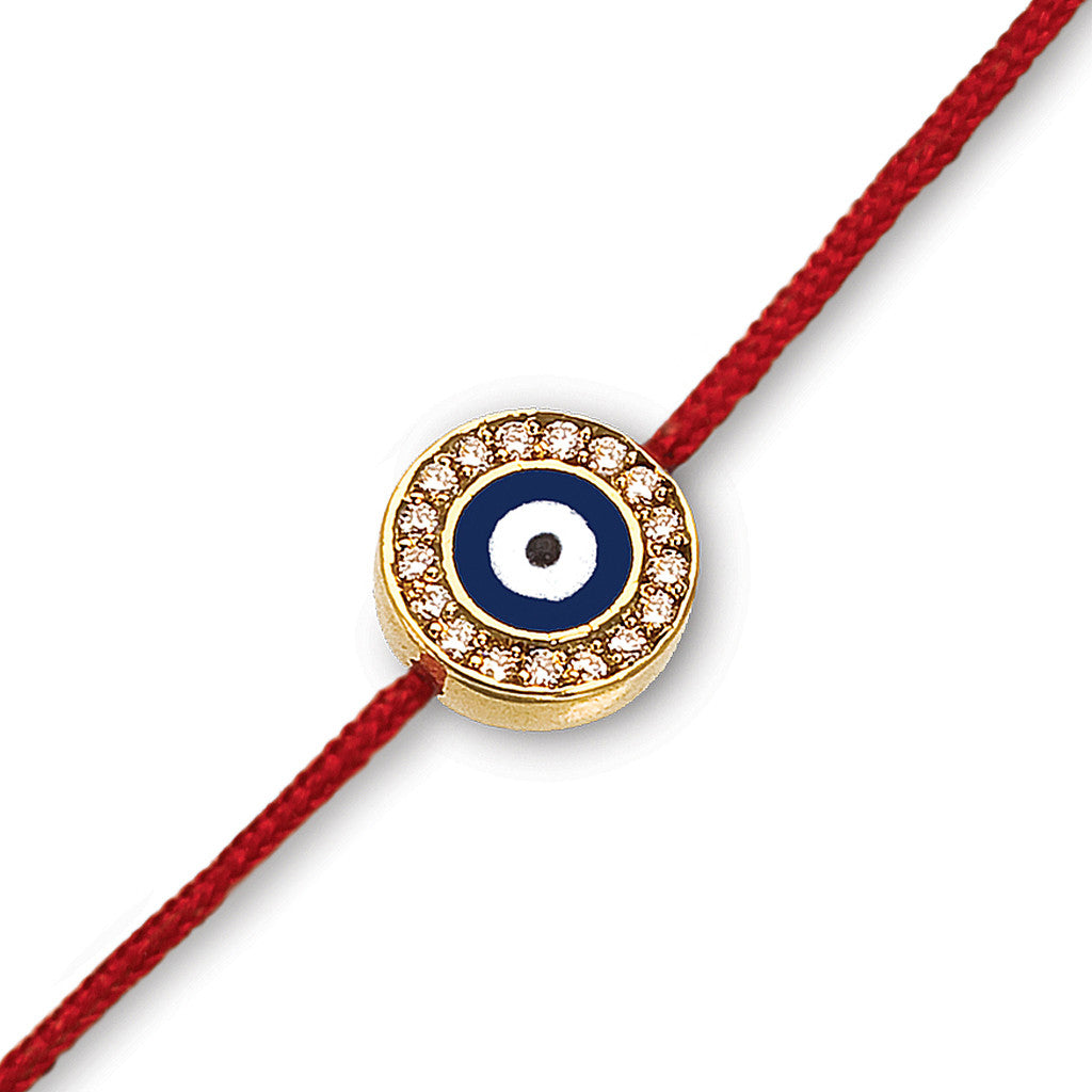 Navy evil eye red cord bracelet