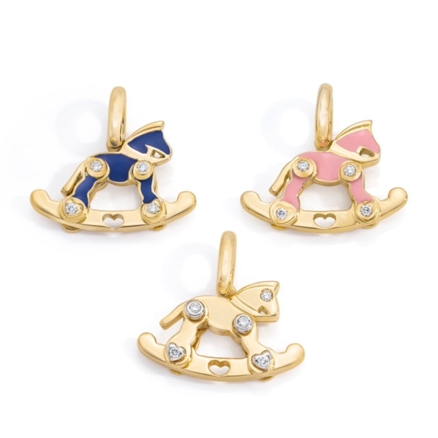 Rocking Horse Charm With Diamonds - Sale Each sold individually