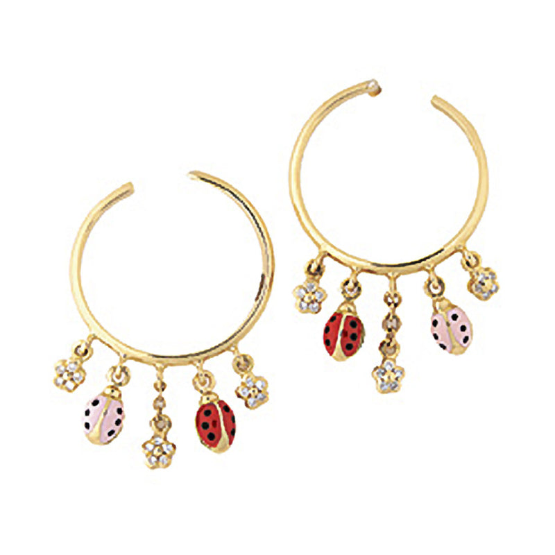 Ladybug Hoop Earrings