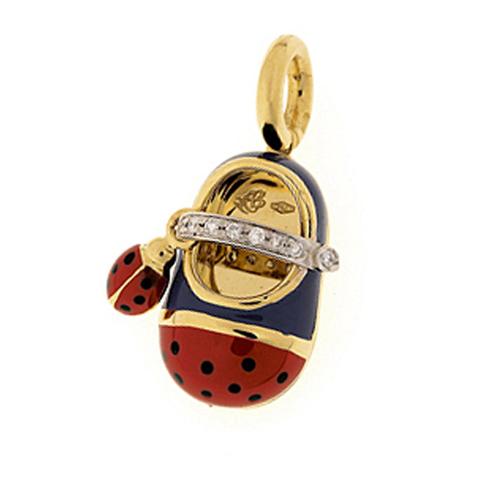 Ladybug Diamond Strap Shoe with Ladybug accent