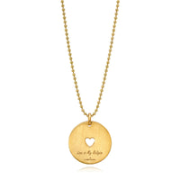Love Is My Religion Yellow Gold Vermeil on Faceted Ball Chain - Delivery December 20th