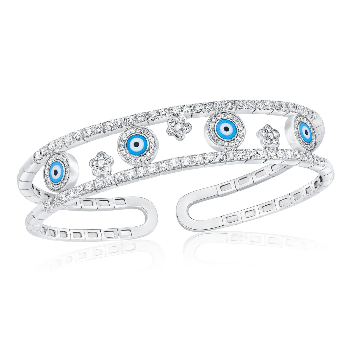 The Aysha Diamond Evil Eye Cuff