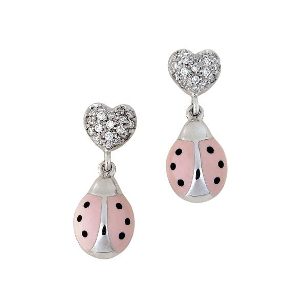 Ladybug Heart Earrings